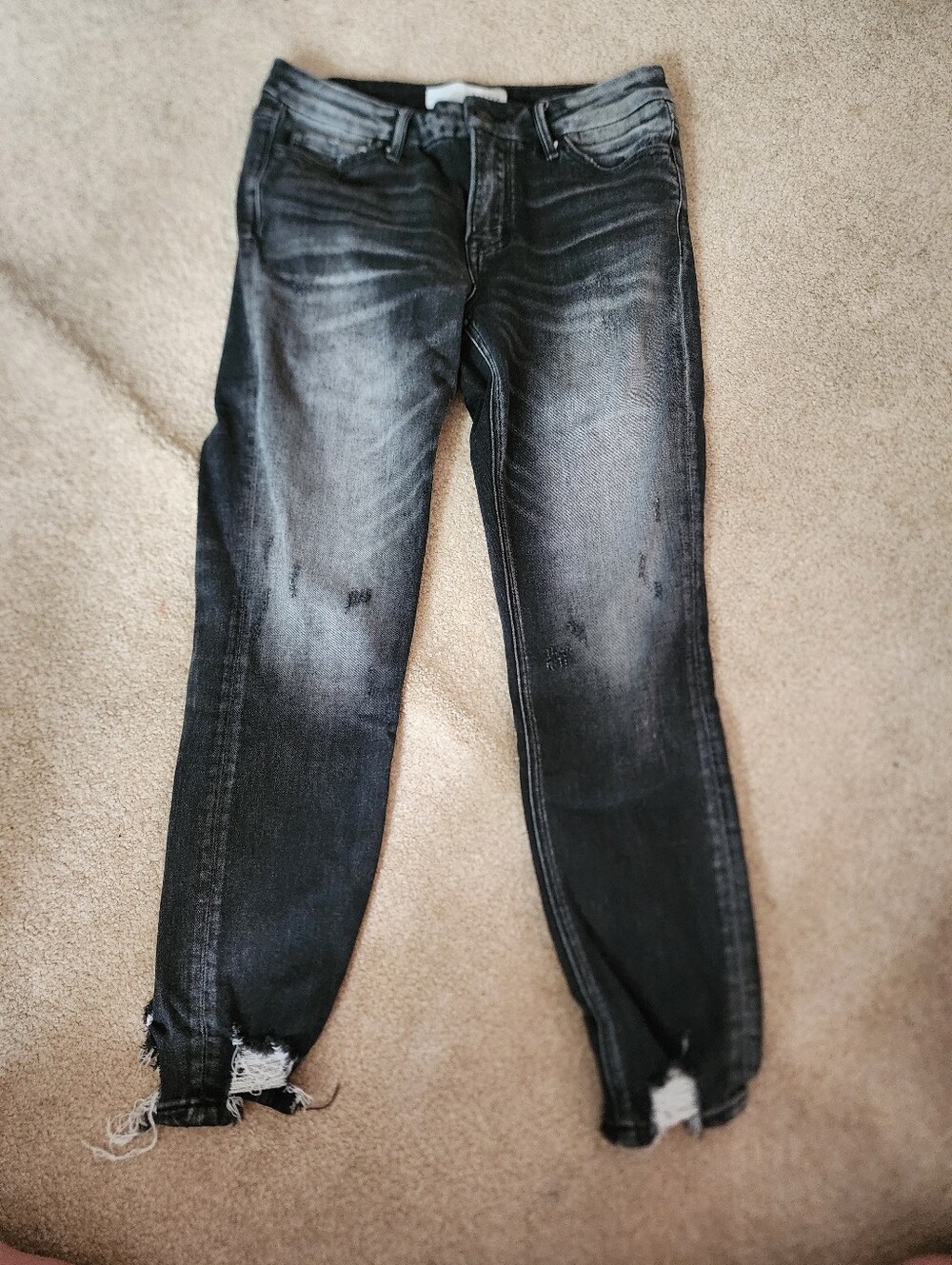 Distressed Black Jeans